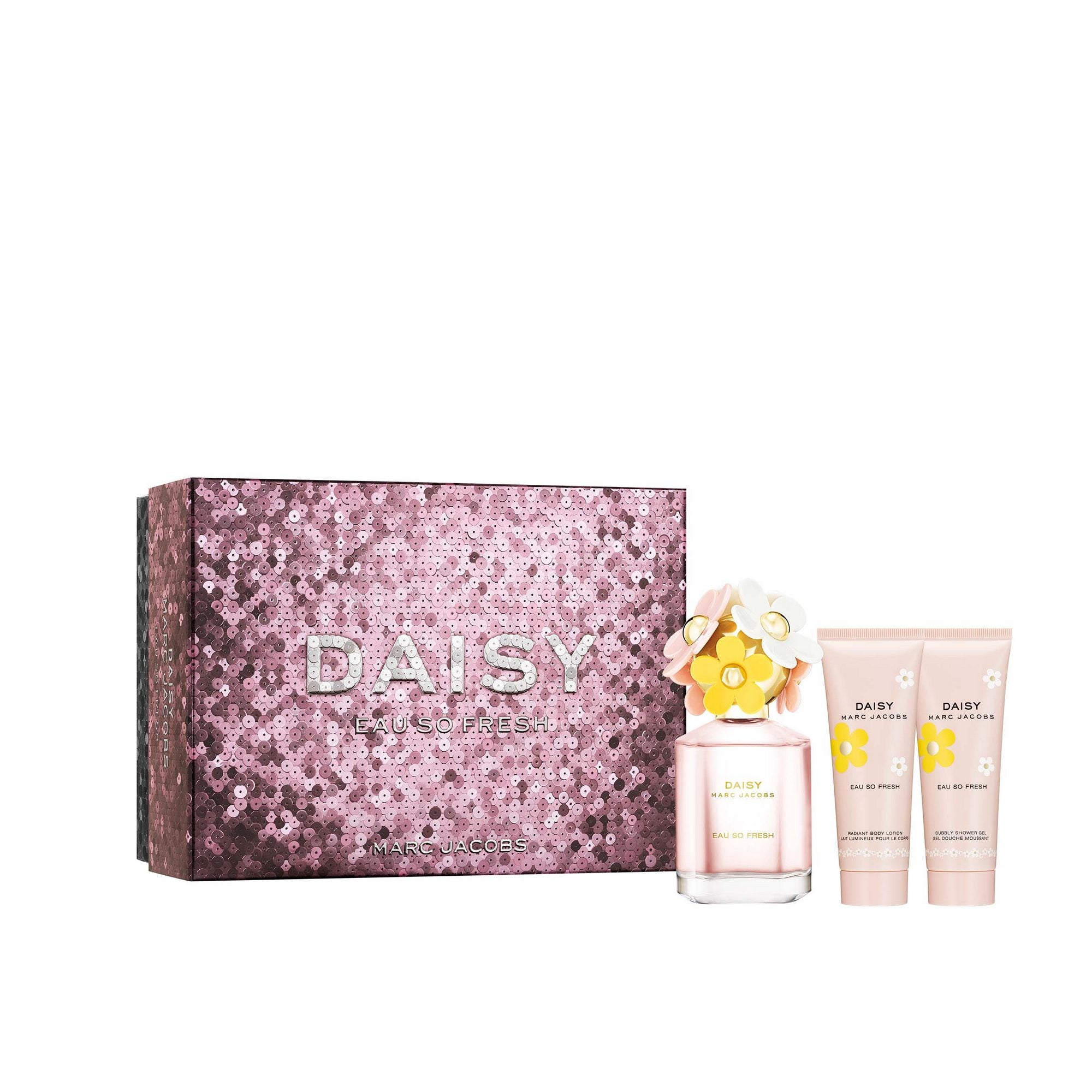 MARC JACOBS DAISY FRESH EDT 75ML 3 PIECE SET NEXT DAY SHIPPING