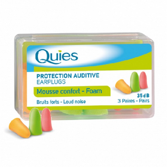  Quies - Protection Auditive - Foam Earplugs 35dB - x 6