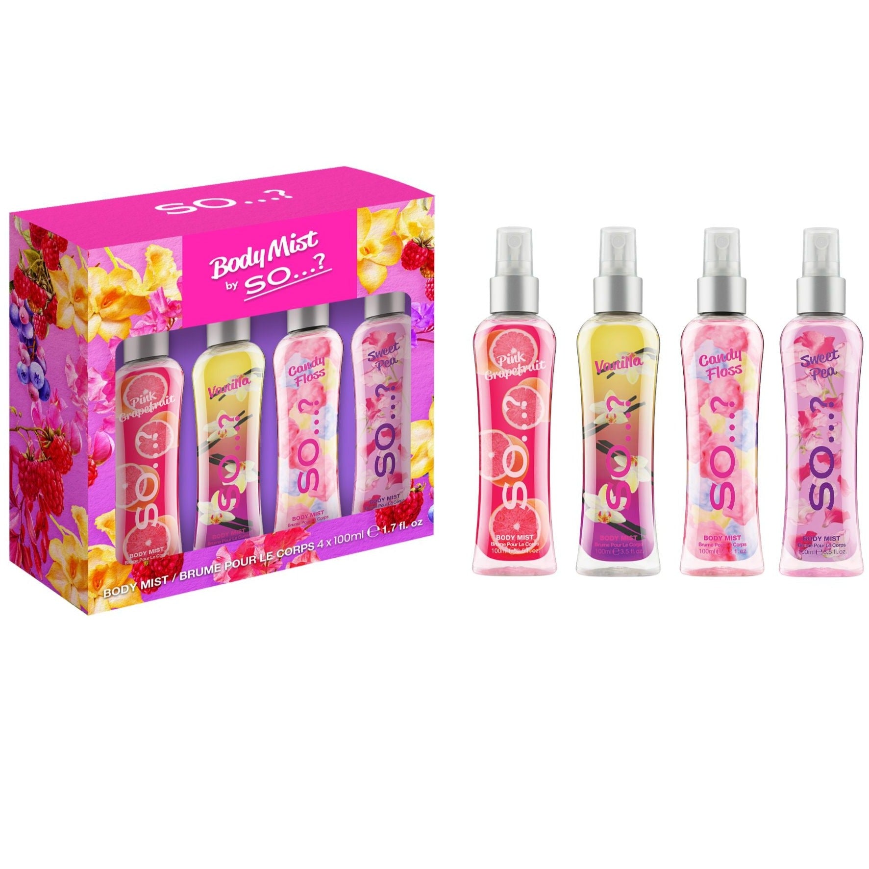 SO. Mini Body Mist 4 Piece Set Shop McCabes Pharmacy