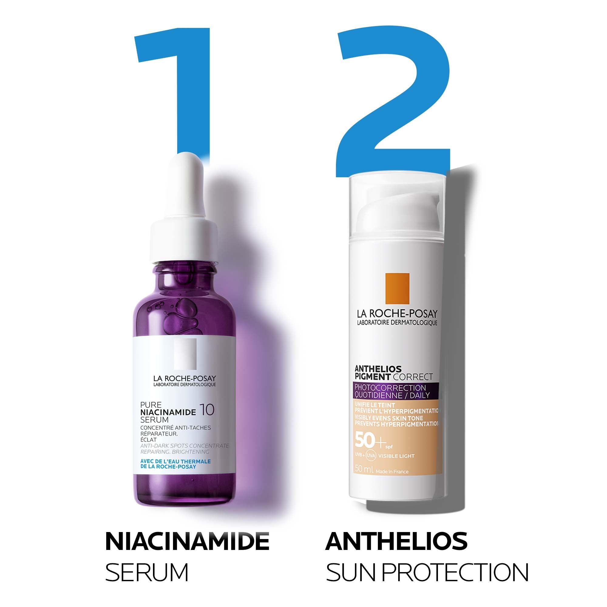 La Roche Posay Anthelios Pigment Correct Sun Cream SPF50 For Hyperpigmentation 50ml Routine