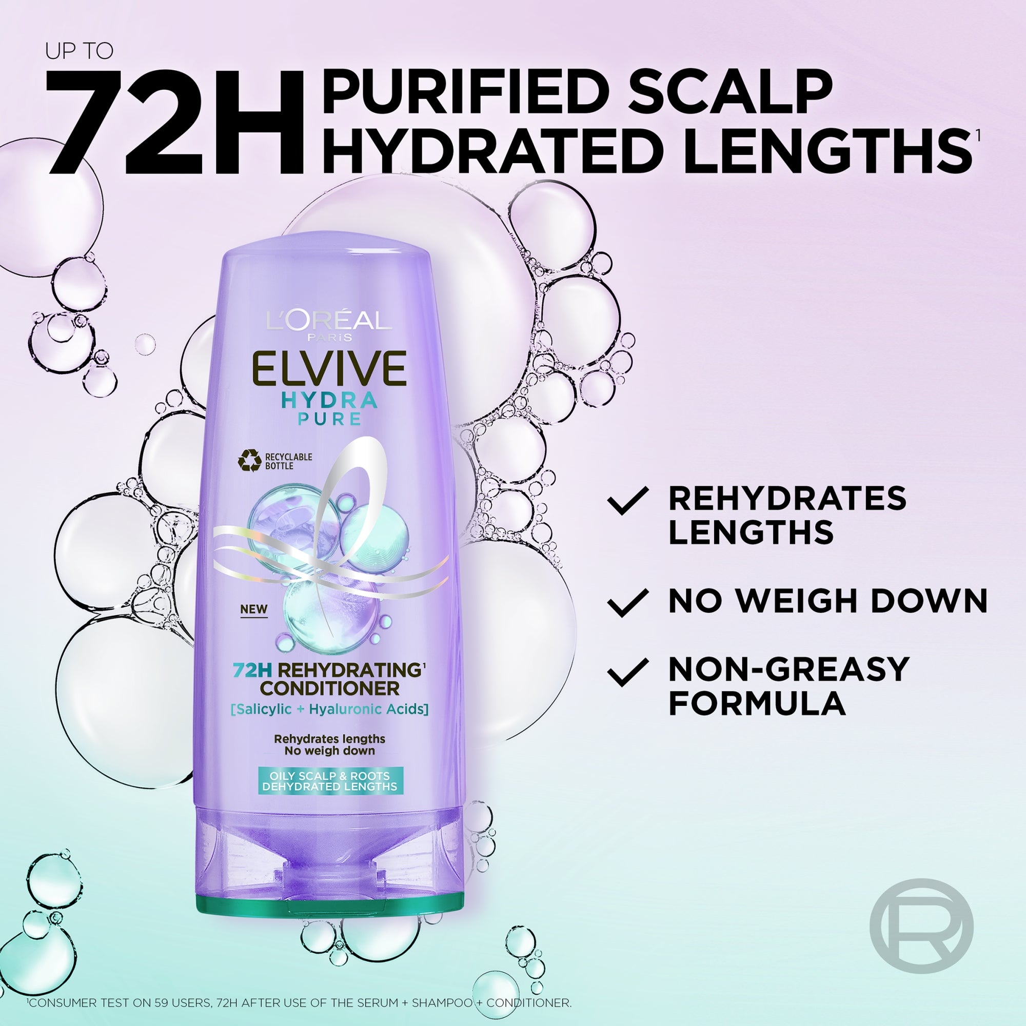 LOREAL ELVIVE HYDRA PURE CONDITIONER 300ML