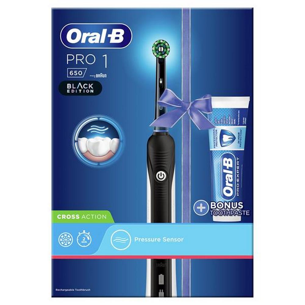 Oral B Pro 1 650 Crossaction Black