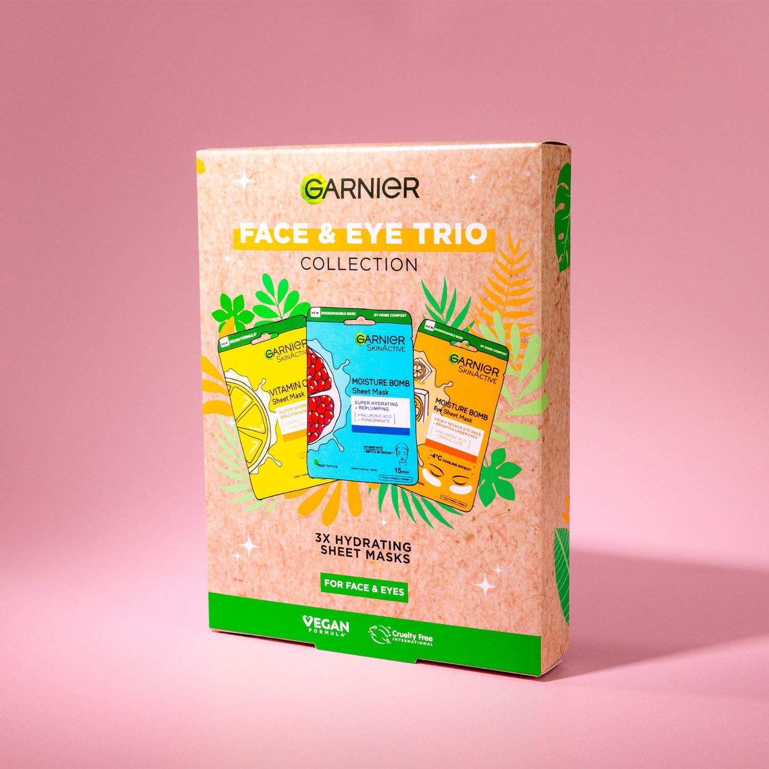 GARNIER SKINCARE ULTIMATE FACE &amp; EYE TRIO SET  BOX