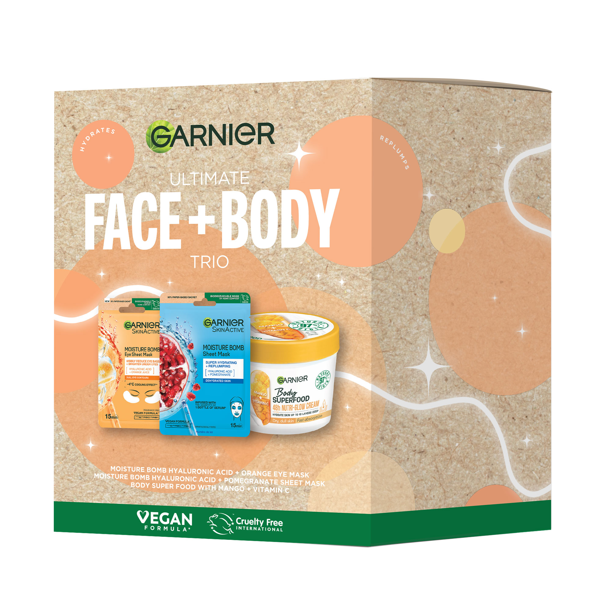 Garnier Ultimate Face And Body Trio Set