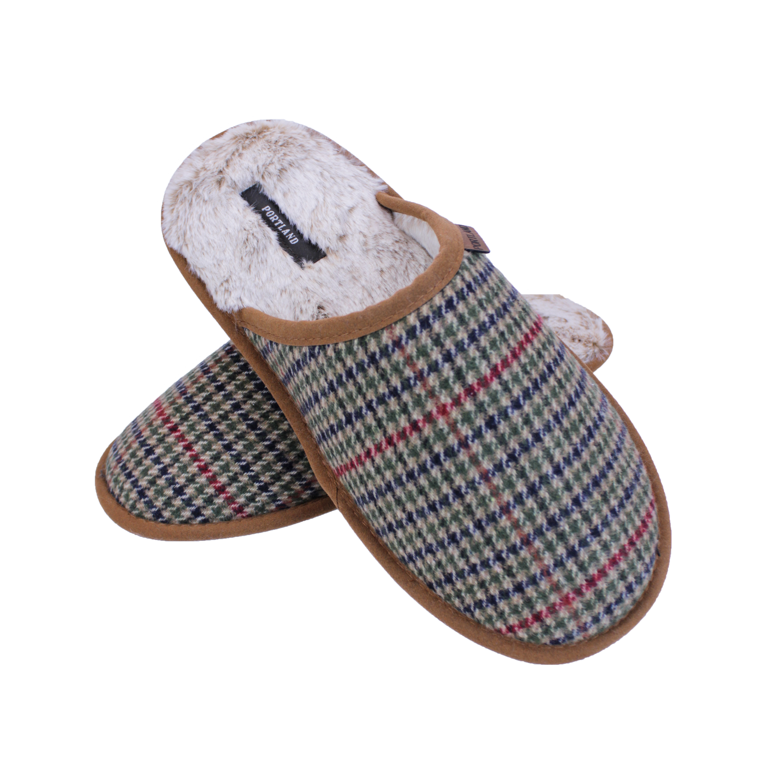 Mens Luxury Mule Slippers Tweed 10 11