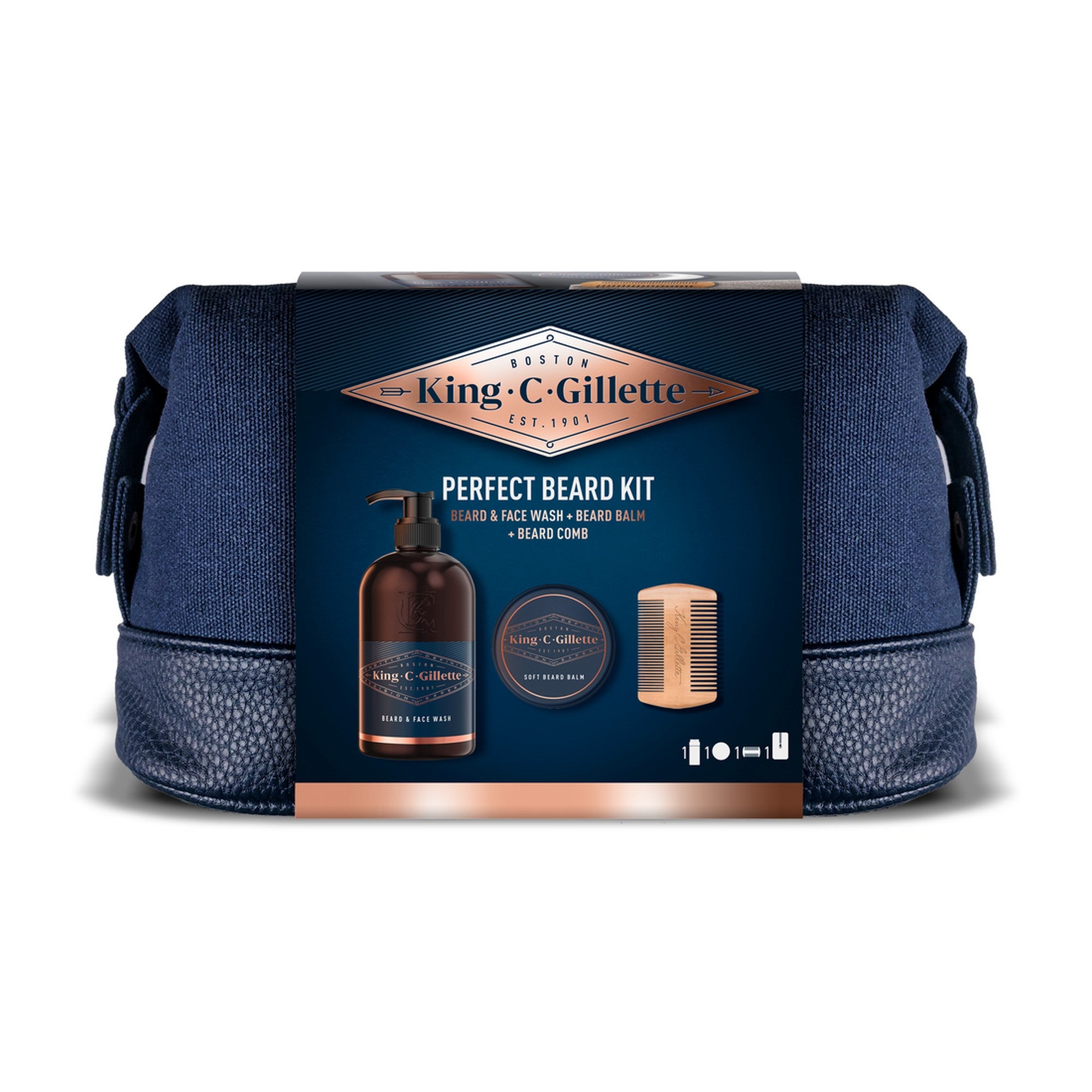 GILLETTE KING C BEARD ESSENTIALS GIFTBAG SET 