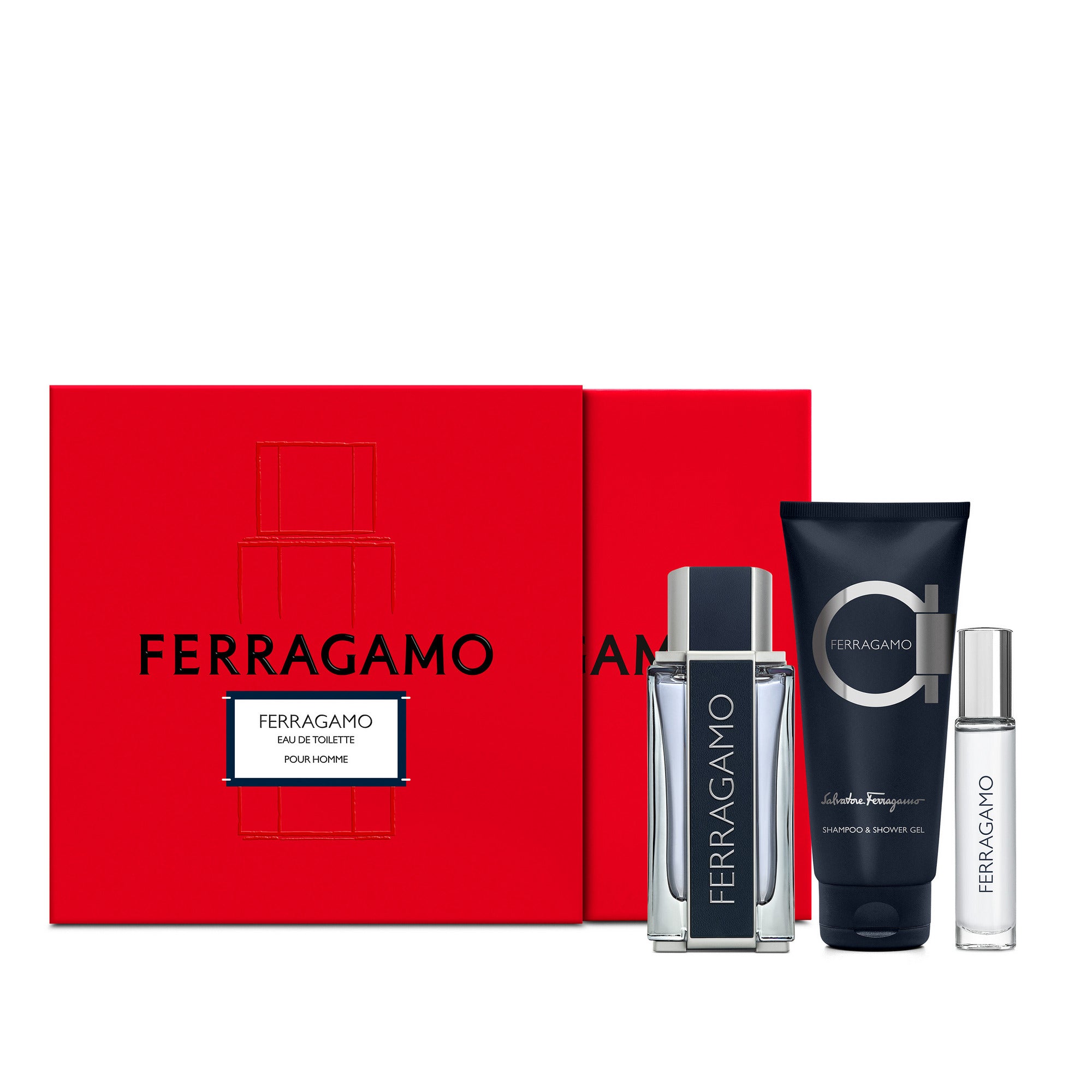 FERRAGAMO MAN EDT 100ML 3 PIECE SET XMAS 2023