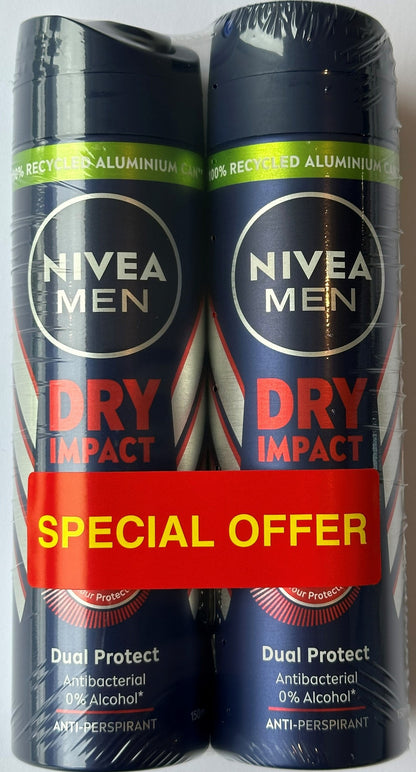 Nivea Men Deodorant Spray 150ML Twin Pack