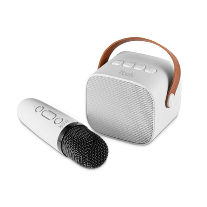 Itek 5W Bluetooth Speaker With Wireless Mic White