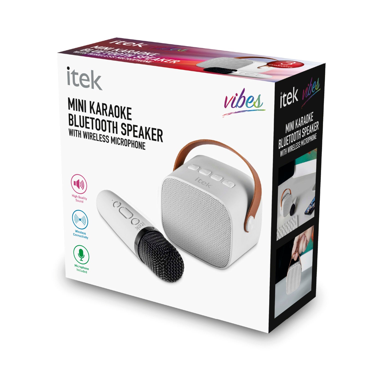 Itek 5W Bluetooth Speaker With Wireless Mic White