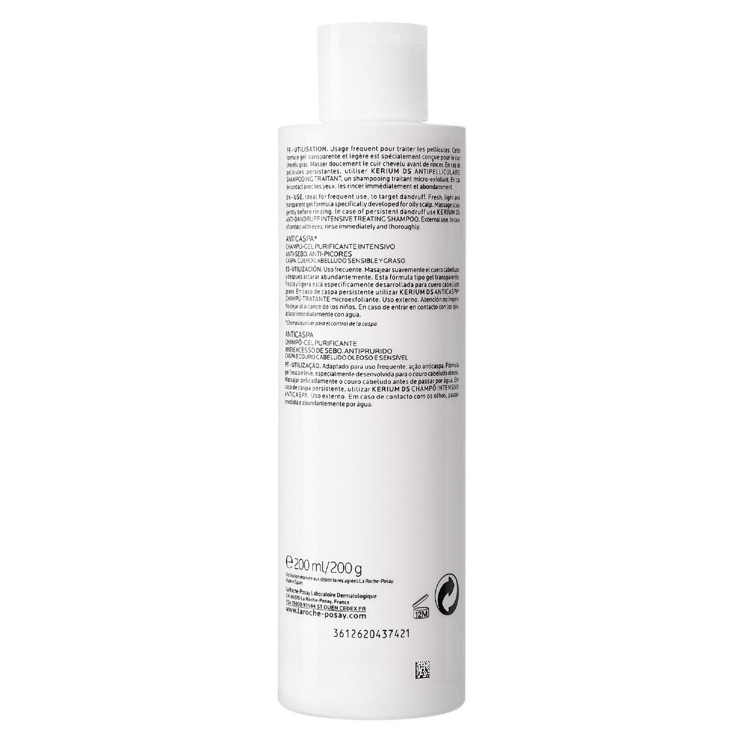 La Roche Posay Kerium Anti-Dandruff Gel Shampoo for Oily Scalp 200ml