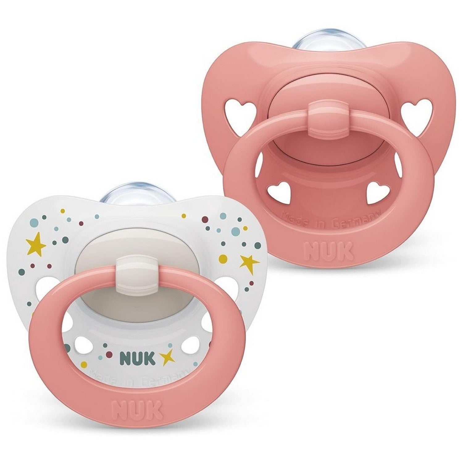 NUK Signature Night Glow In The Dark Girl 0-6 Months 2 Pack