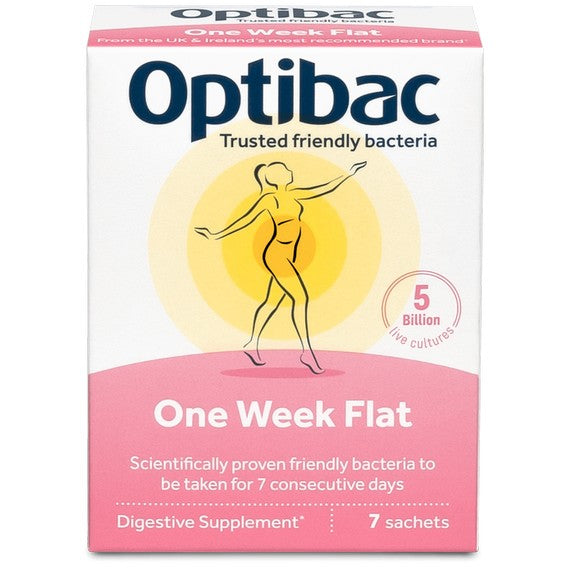 OptiBac Probiotics For a Flat Stomach 7 Sachets Front