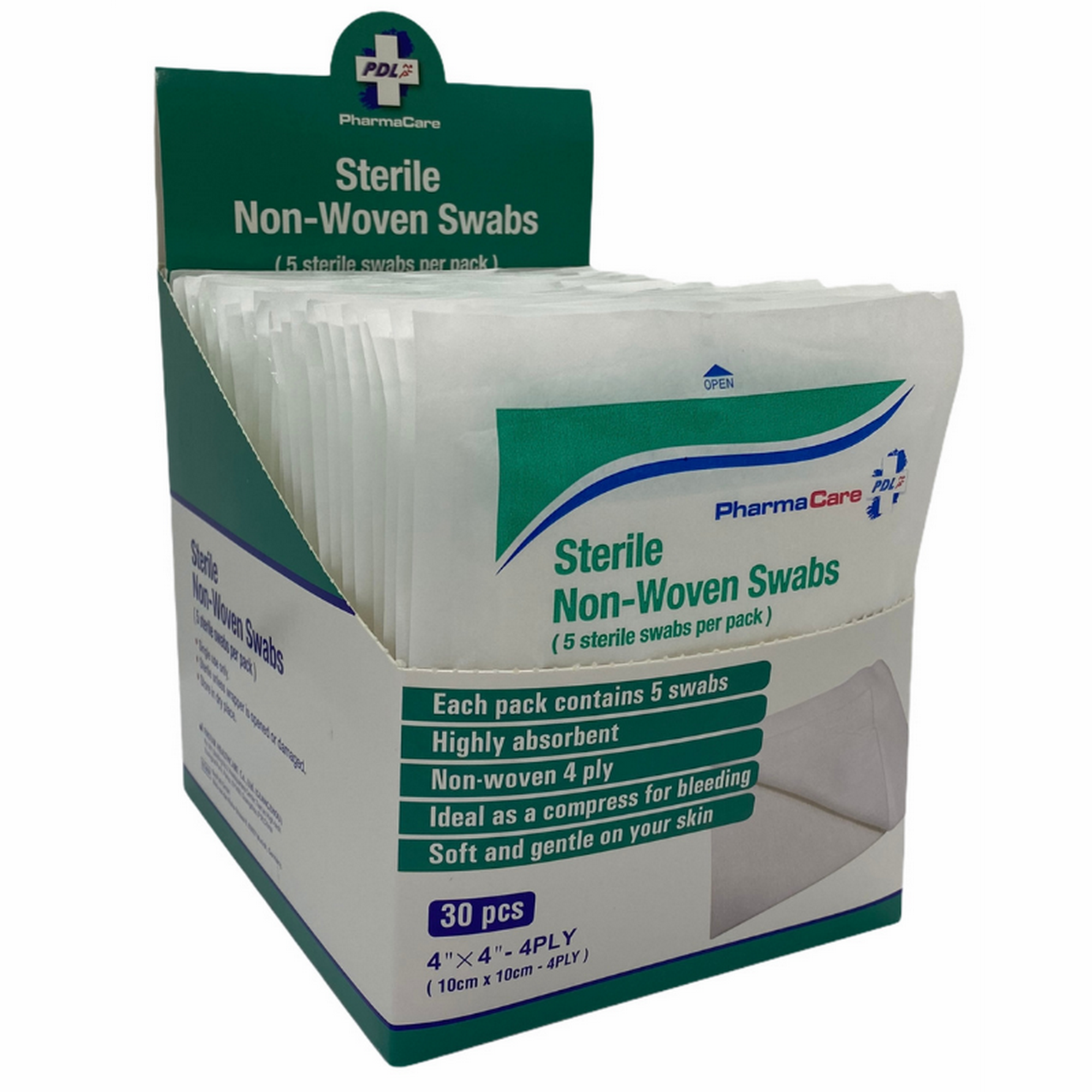 Pharmacare Sterile Non Woven Swabs 10 x 10cm