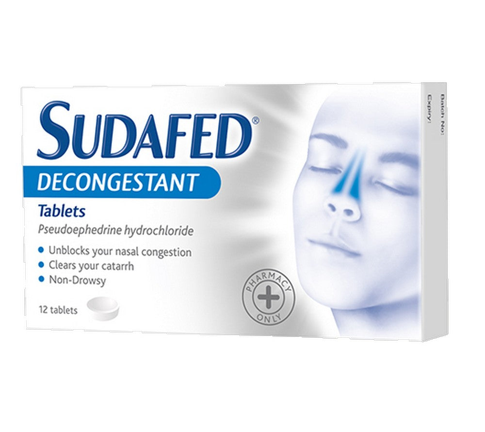 Sudafed Non-Drowsy Decongestant - 12 Tablets