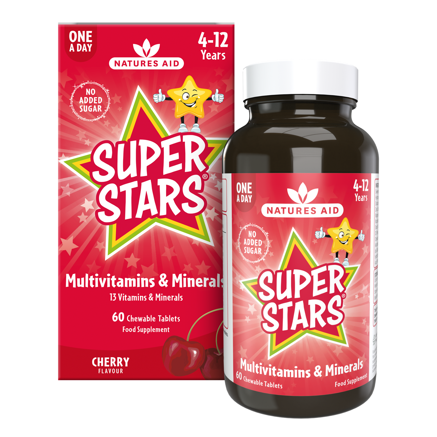 Natures Aid Super Stars Multivitamin and Minerals 60s