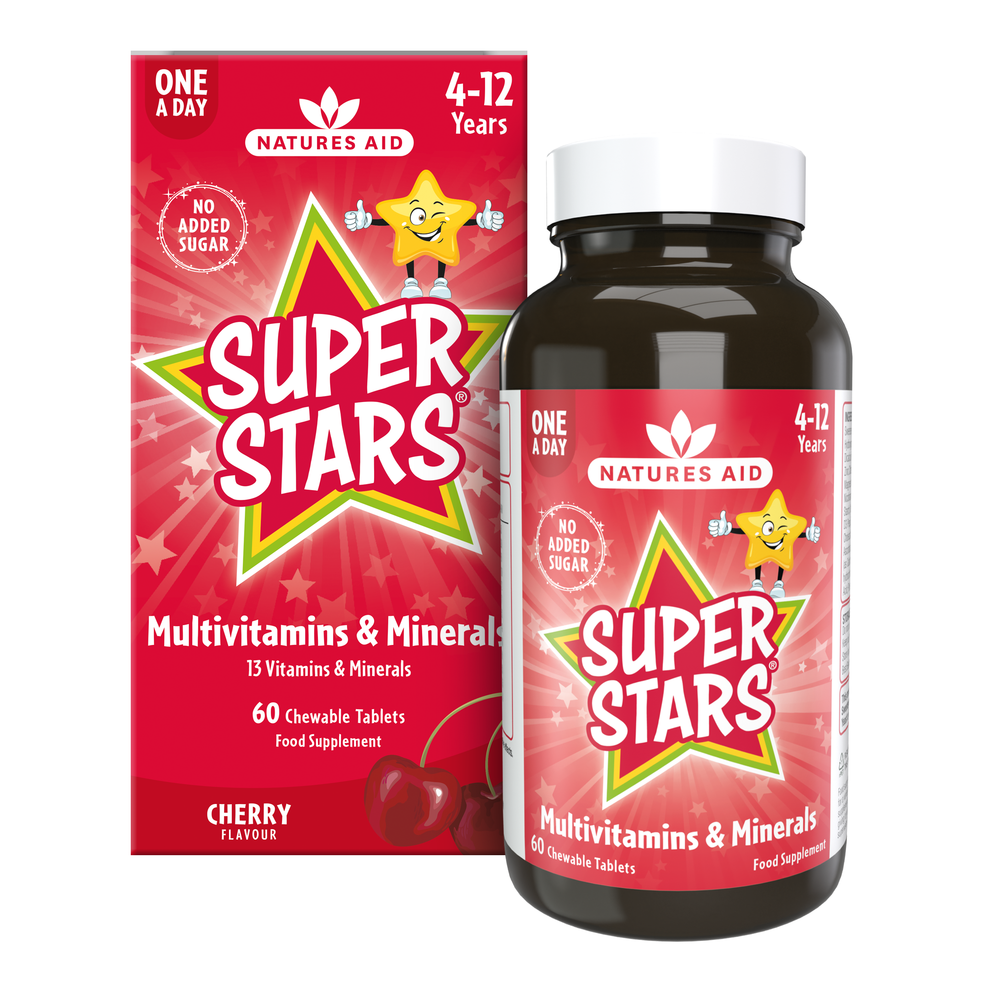 Natures Aid Super Stars Multivitamin and Minerals 60s