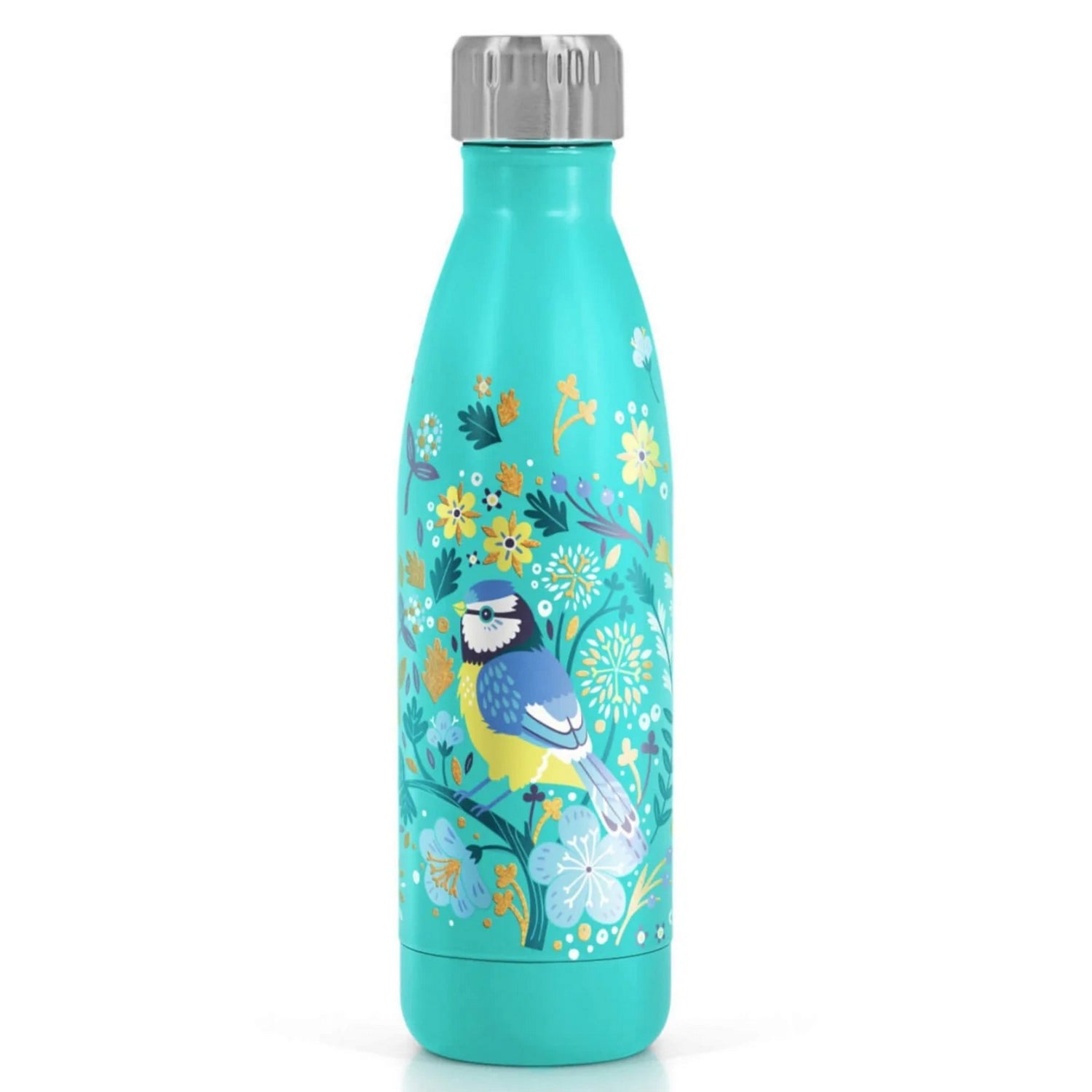 Tipperary Crystal Bird Blue Tit Metal Water Bottle