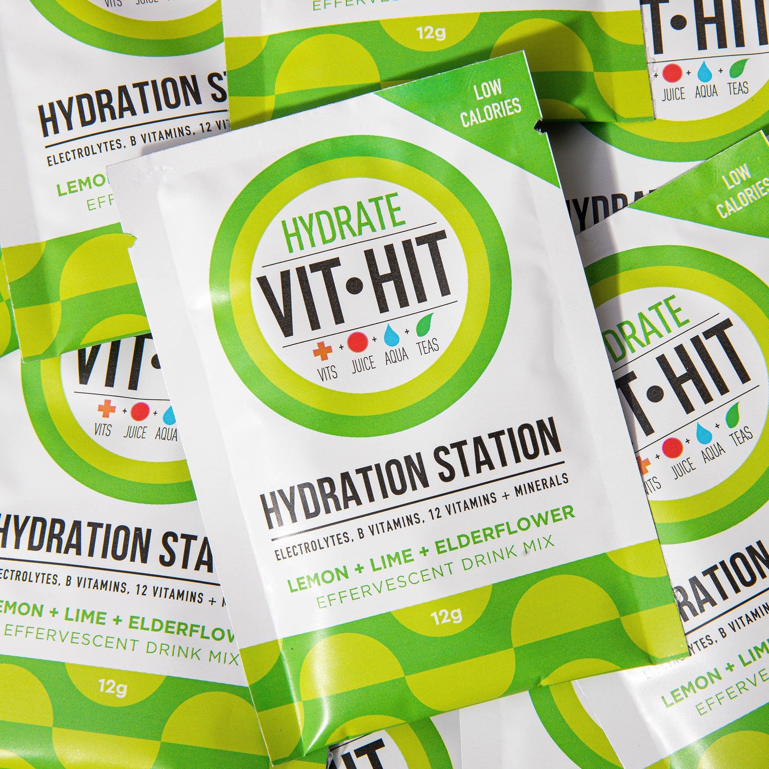 VIT HIT Hydration station lemon + lime + elderflower sachets x14