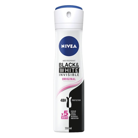 Nivea Black And White Clear Antiperspirant Deodorant 150ml