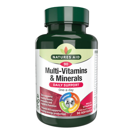 Natures Aid Complete Multi-Vitamins And Minerals With Iron 90