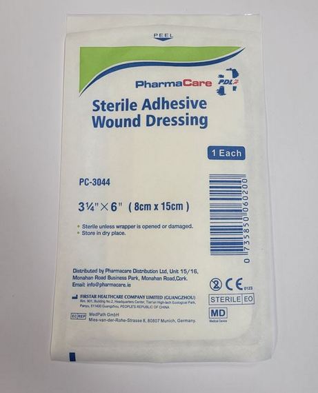 Pharmacare Sterile Adhesive Wound Dressing 8cm x 15cm