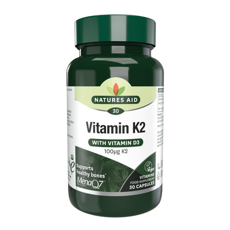 Natures Aid Vitamin K2 With Vitamin D3 30 Capsules